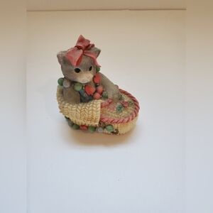 Ceramic cat collectable Cat in shoe